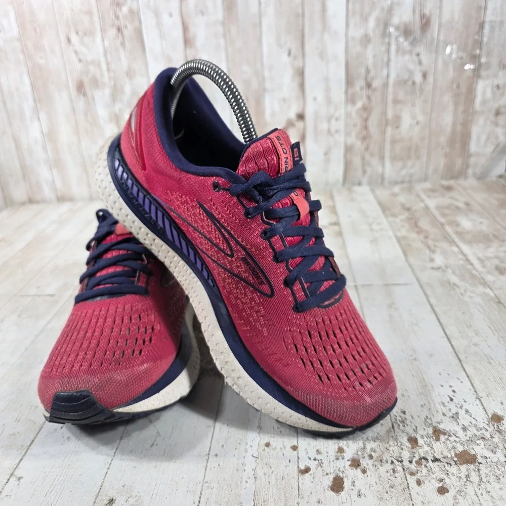 Brooks Glycerin GTS 19 Womens 9 Running Shoes Berry Pink Purple 1203441B623